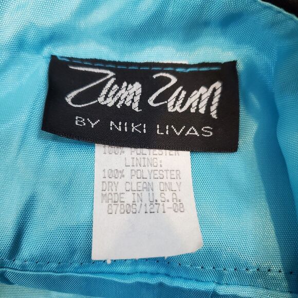 VTG Y2K ZumZum Niki Livas Babydoll Dress Tulle Goth Blue Black Party HoCo 9 / 10 - Picture 13 of 15